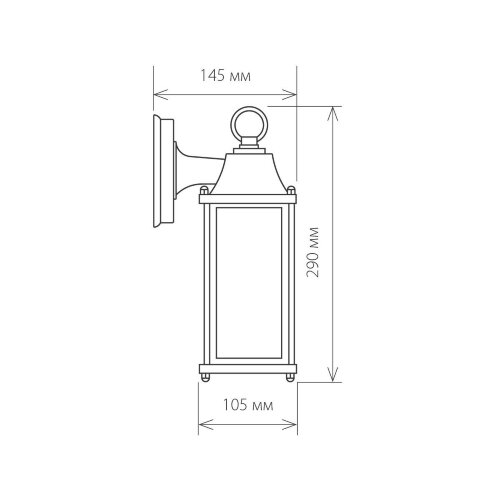 Brick черный уличный настенный светильник - Фото 5