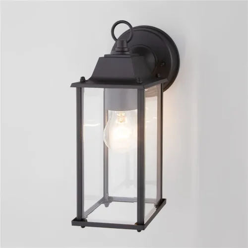 Уличный настенный светильник Brick черный IP33 1008D черный - фото