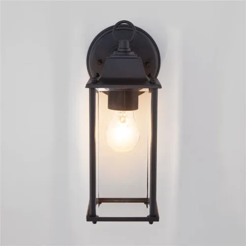 Уличный настенный светильник Brick черный IP33 1008D черный - фото 2