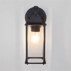 Уличный настенный светильник Brick черный IP33 1008D черный (038438)