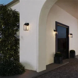 Уличный настенный светильник Brick черный IP33 1008D черный (038438)