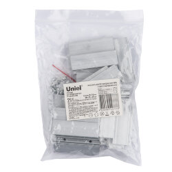 UCC-N21-C50 WHITE 025 POLYBAG Крепление для светодиодных лент ULS-N21 NEON 220В, 8x16мм, Цвет белый, 25 штук в пакете, TM Uniel