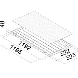 Подвесной офисный светодиодный светильник Армстронг 120 Вт IP54 1195x595x48 мм 4000К Опал