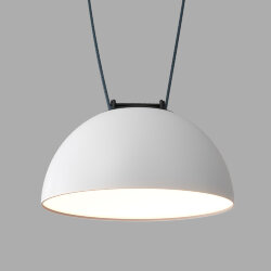 Cветильник для трека-ремня Belty Smart, серия Flow, со светодиодом, D220*H117мм, 48V DC, 24W, RA90, 120°, 3000-5700K, IP20, белый с черным, алюминий, Denkirs DK5660-WH+BK