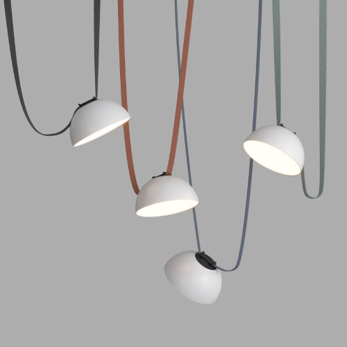 DK5660-WH+BK Cветильник для трека-ремня Belty Smart, серия Flow, со светодиодом, D220*H117мм, 48V DC, 24W, RA90, 120°, 3000-5700K, IP20, белый с черным, алюминий. Фото 3