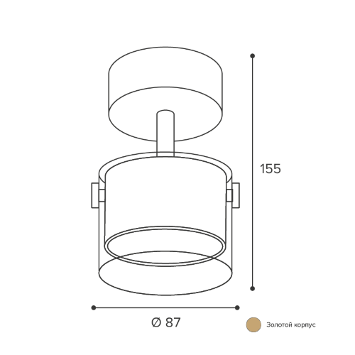 Светильник WOLTA WSL-GX53/S07G под лампу GX53 Золотой ORO - фото 2.