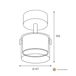 Светильник WOLTA WSL-GX53/S07G под лампу GX53 Золотой ORO