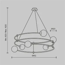 Подвесной светильник Balance G9х6 (Черный)