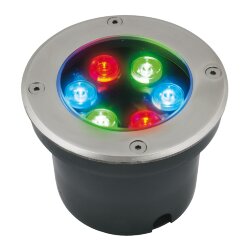 ULU-B11A-6W-RGB IP67 GREY Светильник светодиодный уличный, Архитектурный встраиваемый, RGB свет, Корпус серый.