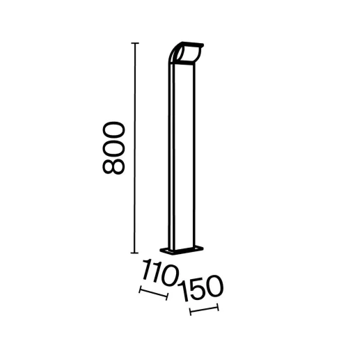 Ландшафтный светильник Stock 3000K 7Вт IP 65 (Графит) - фото 4