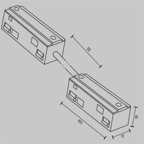 Коннектор питания прямой гибкий 5см Exility белый (Белый) - фото 5