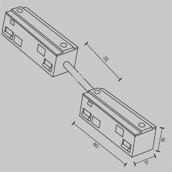 Коннектор питания прямой гибкий 5см Exility белый (Белый) TRA034CPC-42W-5-1
