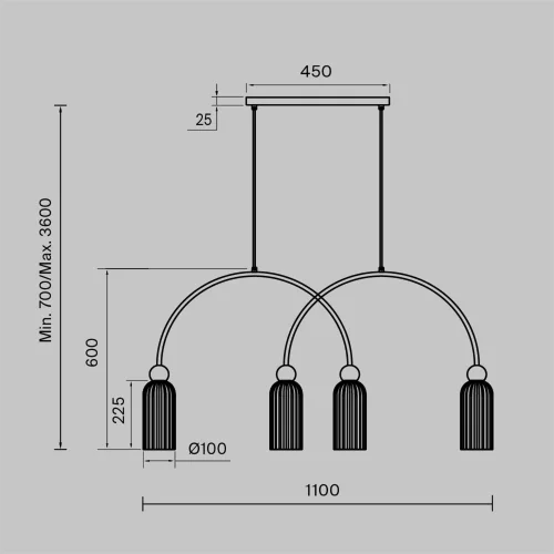 Подвесной светильник Antic E14х4 (Золото) - фото 7