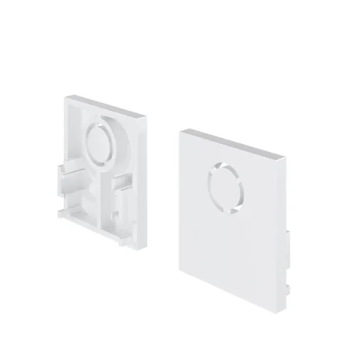 Заглушки для накладного низкопрофильного шинопровода Exility 2шт. (Белый) - фото