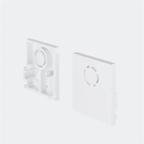 Заглушки для накладного низкопрофильного шинопровода Exility 2шт. (Белый) - фото 2