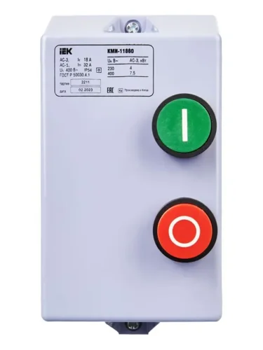 Контактор КМИ-11860 18А 380В/АС3 IP54 KARAT IEK KKM16-018-380-00 - фото 3