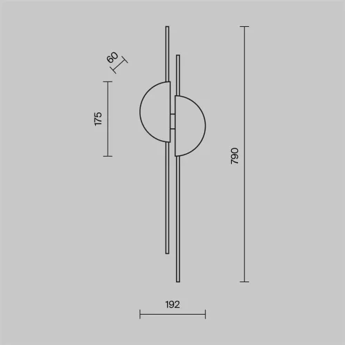 Настенный светильник (бра) Skyline 4000K 23Вт (Черный) - фото