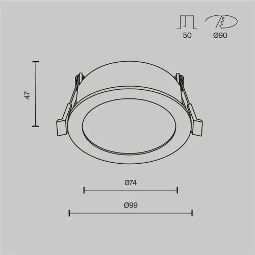 Встраиваемый светильник Orb GX53 12Вт (Матовое Золото) - фото 7