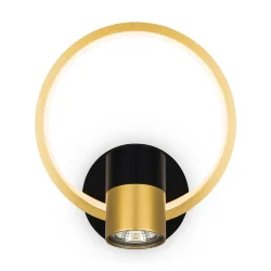 Настенный светильник (бра) FR6074WL-L12GB Тумблер / Tumbler 12;10 Вт LED (Черный с Золотом) FR6074WL-L12GB