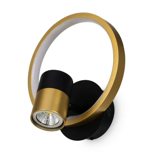 Настенный светильник (бра) FR6074WL-L12GB Тумблер / Tumbler 12;10 Вт LED (Черный с Золотом) FR6074WL-L12GB - фото 7