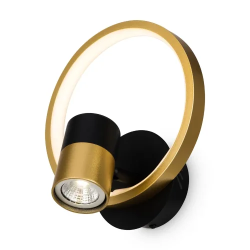Настенный светильник (бра) FR6074WL-L12GB Тумблер / Tumbler 12;10 Вт LED (Черный с Золотом) FR6074WL-L12GB - фото 9