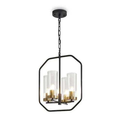 Подвесной светильник FR5524PL-04BBZ Люми / Lumi E27x4 (Черный и Бронза) FR5524PL-04BBZ - фото