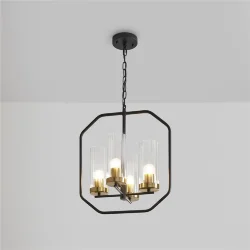 Подвесной светильник FR5524PL-04BBZ Люми / Lumi E27x4 (Черный и Бронза) FR5524PL-04BBZ