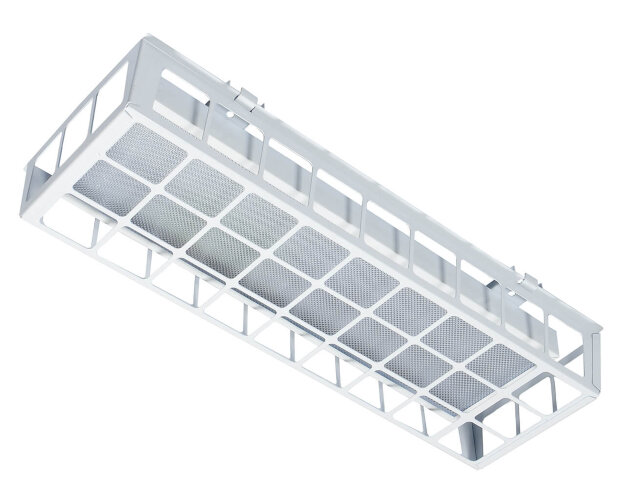 Накладной светодиодный светильник для спортзалов с защитной решеткой 40 Вт IP44 650x250x95 мм 4000К Призма - фото