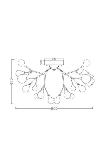 Люстра FR5068CL-27B Иоланда G4x27 (Черный) FR5068CL-27B - фото