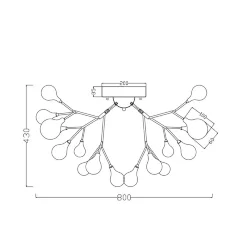 Люстра FR5068CL-27B Иоланда G4x27 (Черный) FR5068CL-27B