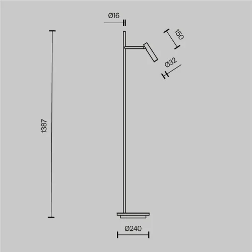 Напольный светильник (торшер) Estudo 3000К 9Вт (Белый) - фото 13
