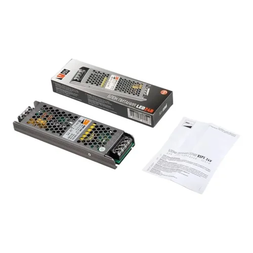 Блок питания для светодиодной ленты 150Вт 6.25А 24В IP20 BSPS метал. Pro+ JazzWay 5015593 - фото 8