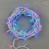 Гирлянда Нить 10м Разноцветная 220В, 100 LED, Провод Белый Каучук, IP65. Фото 1.