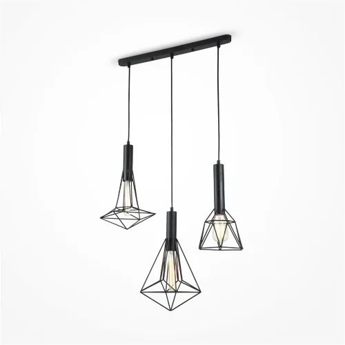 Подвесной светильник Spider E27х3 (Черный) - фото