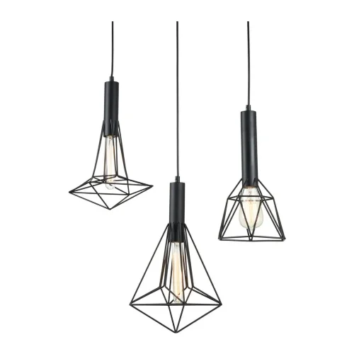 Подвесной светильник Spider E27х3 (Черный) - фото 3