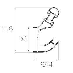 Профиль накладной алюминиевый LC-LP-11162-2 Anod