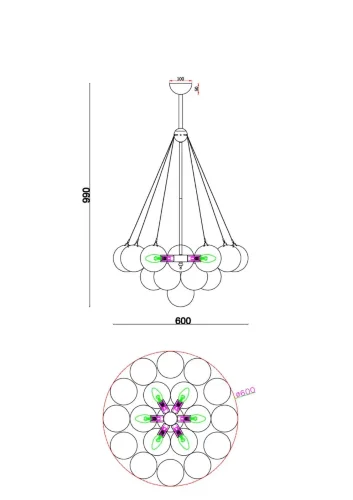 Подвесной светильник Freya FR5231PL-06BS (Латунь) - фото 3