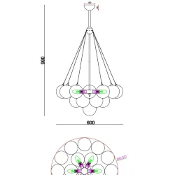 Подвесной светильник Freya FR5231PL-06BS (Латунь)