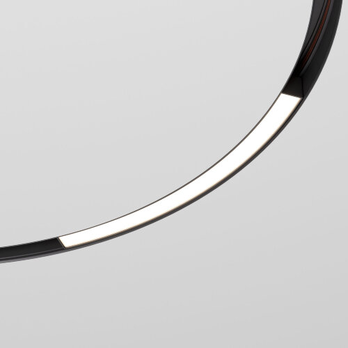 Slim Magnetic Трековый светильник для радиусного шинопровода 16W 4200K Planar чёрный O 800мм - фото 1