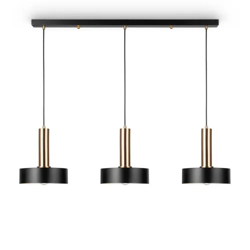 Подвесной светильник Freya FR4008PL-03BBS (Черный и Латунь) - фото