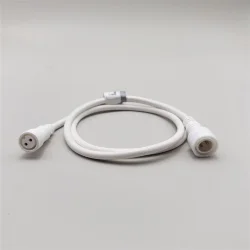 Соединитель 1м для Бахромы, Занавесов и Нитей 220В, Провод Белый Каучук, IP65