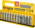 Элемент питания алкалиновый AA/LR6 94 782 NBT-NE-LR6-BP12 (блист.12шт) Navigator 94782 - фото