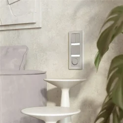 Рамка из поликарбоната на 3 поста Split дымчатый/белый, soft-touch W0033067