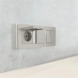 Рамка из поликарбоната на 3 поста Split дымчатый/белый, soft-touch W0033067