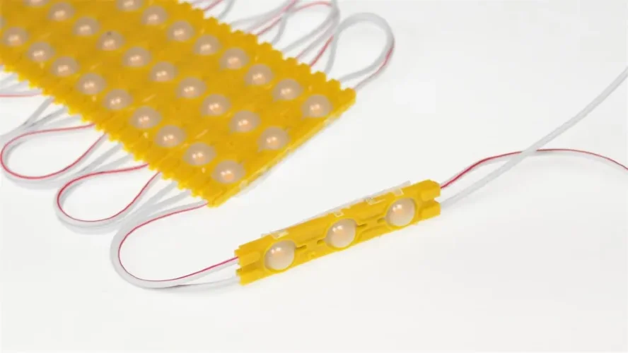 Светодиодный модуль 3 led 6011 MOD90 (1,5W, 12V, yellow, IP65) - фото II