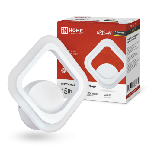 Светильник светодиодный ELEGANT ARIS-W 15Вт 230В 3000-6500К 1200Лм STEP COLOR белый IN HOME - Фото