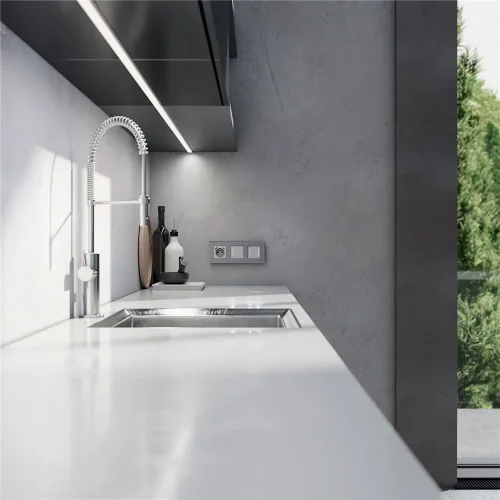 Рамка из поликарбоната на 3 поста Slab серебро софт W0032965 - фото 3