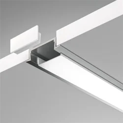 Алюминиевый профиль встраиваемый с фланцем 22x6 (Серебро, 2 м), ALM004S-2M (Серебро) ALM004S-2M