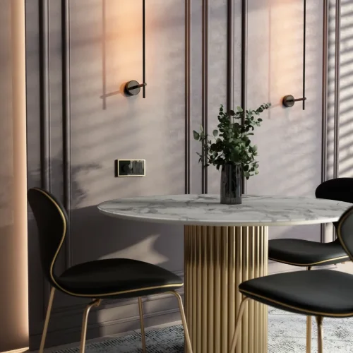 Выключатель трехклавишный (черный матовый) W1130008 - фото 2