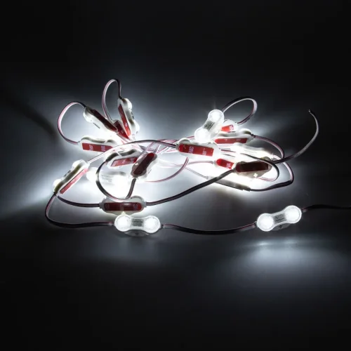 Светодиодный модуль 2led 2835 MOD52 (0.8W, 24VDC, cool white, 170°, led SAMSUNG) - фото I